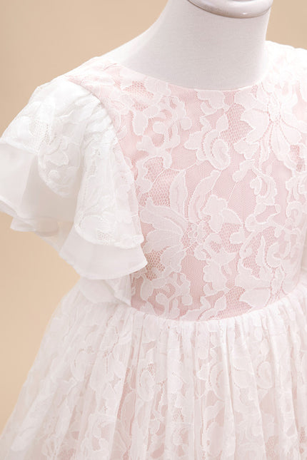 Robe Dentelle Fille Rose Dentelle - gallery 7