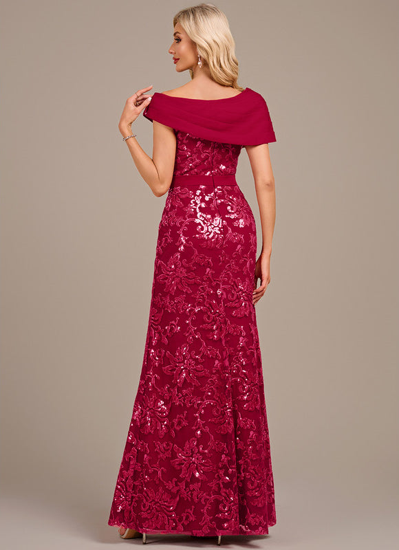 Robe Dentelle Soirée Bordeaux Élégante - gallery 5