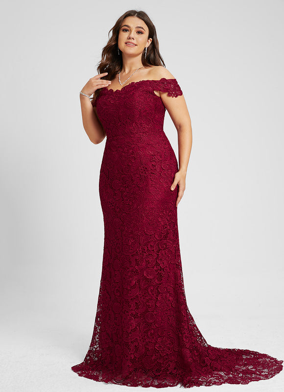 Robe Dentelle Bordeaux Dentelle - gallery 4