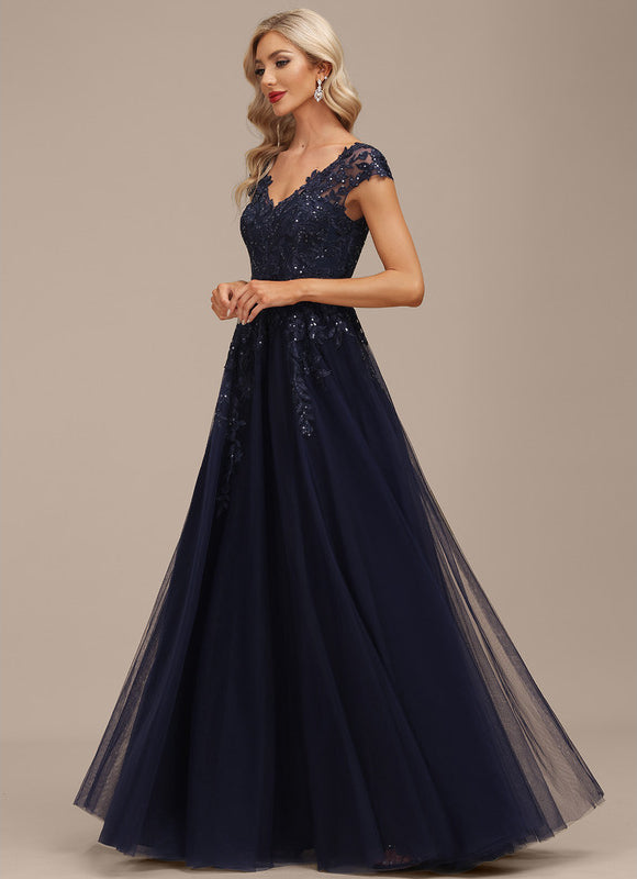 Robe Dentelle Grise Élégante - gallery 1