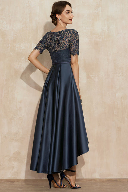 Robe De Soirée Soie Et Dentelle - gallery 4