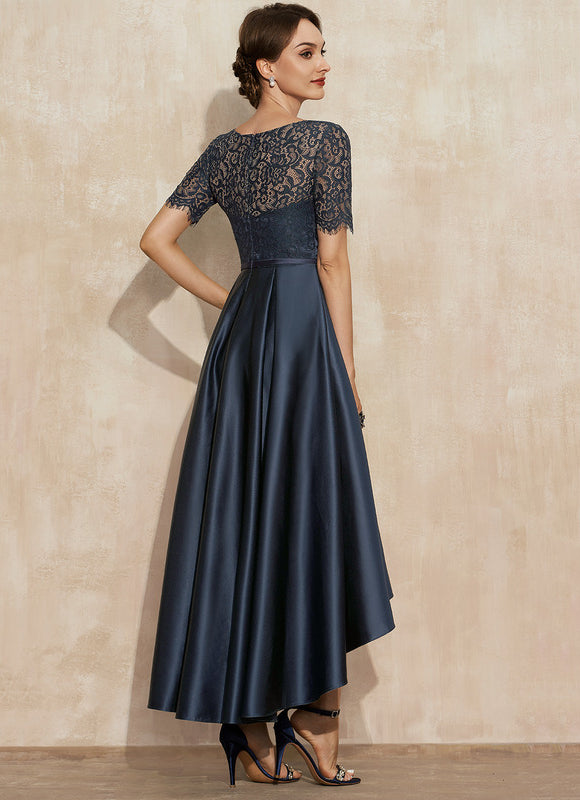 Robe De Soirée Soie Et Dentelle - gallery 4