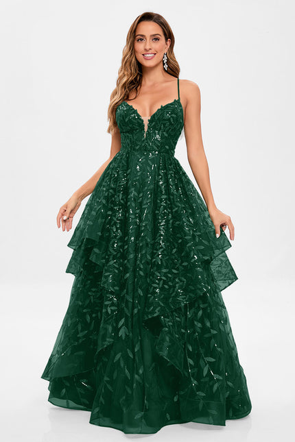 Robe Dentelle Émeraude Festonnée