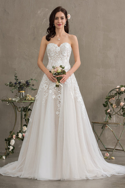Robe Dentelle Écrue Élégante - gallery 1