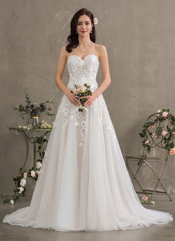 Robe Dentelle Écrue Élégante - gallery 1