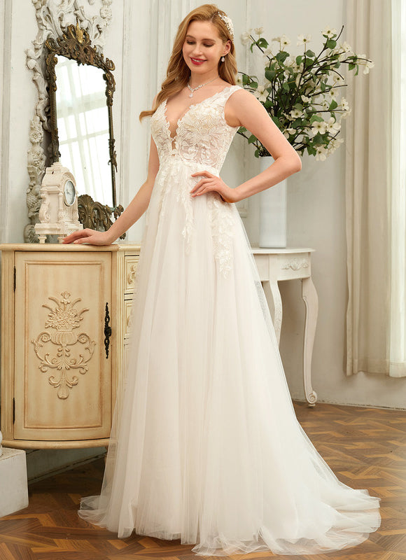Robe Dentelle Élégance Nuptiale Tulle - gallery 2