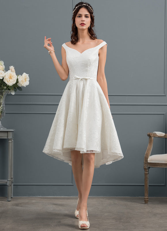 Robe Dentelle Aline Écrue - gallery 1