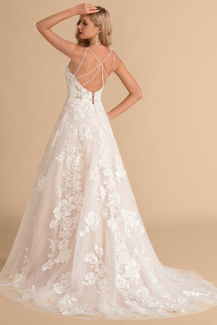 Robe Longue Ecru Dentelle