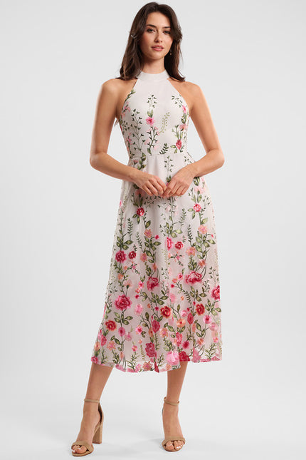 Robe Dentelle Cocktail Florale - gallery 5