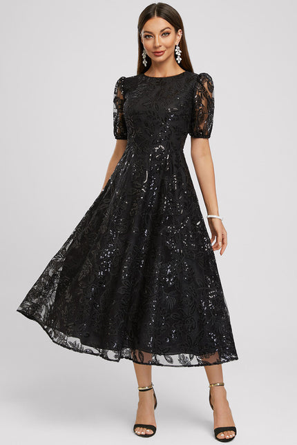 Robe Dentelle Cocktail Ornée - gallery 3