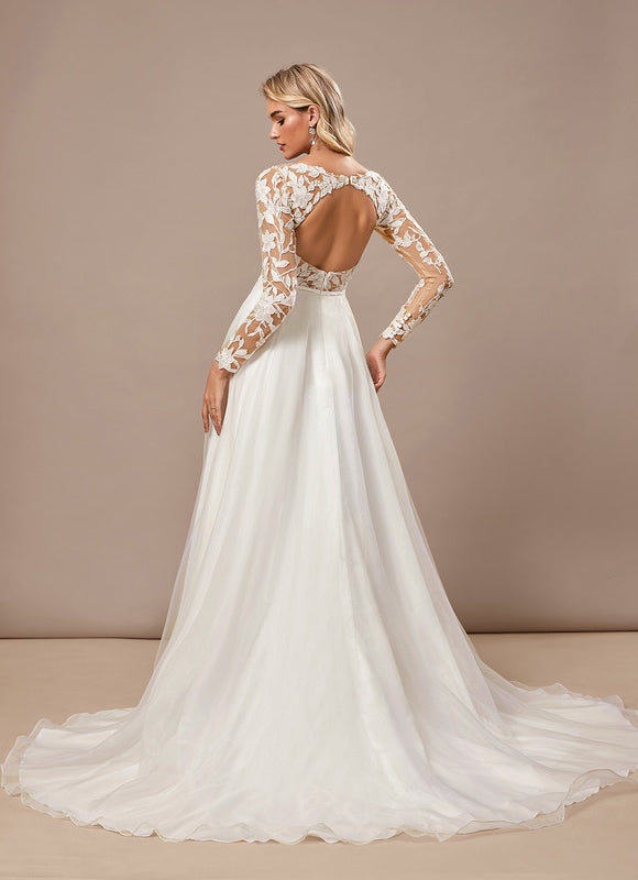 Robe De Mariee Organza Dentelle - gallery 5