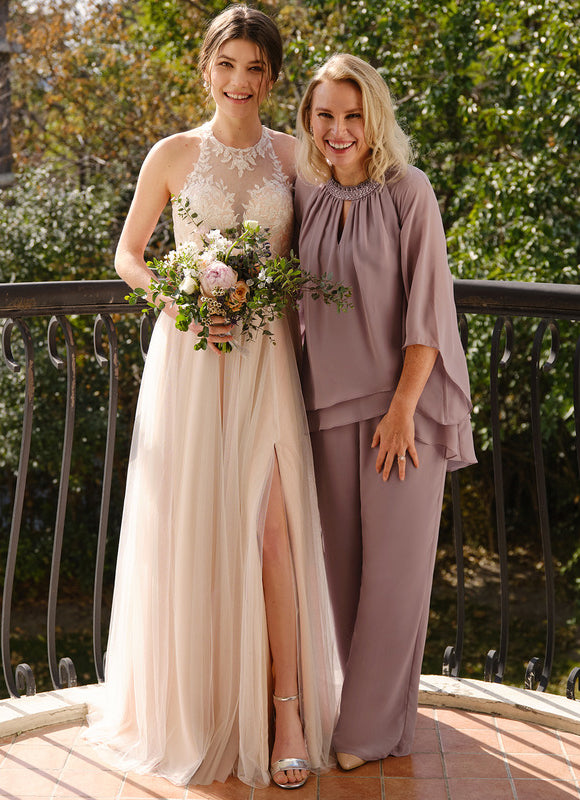 Robe Dentelle Tulle Brodée - gallery 3