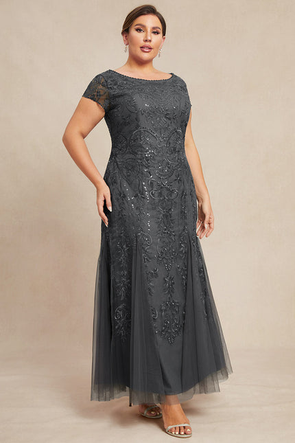 Robe Dentelle Élégante Tulle Brodé - gallery 6