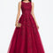 Robe Dentelle Rubis Ornée