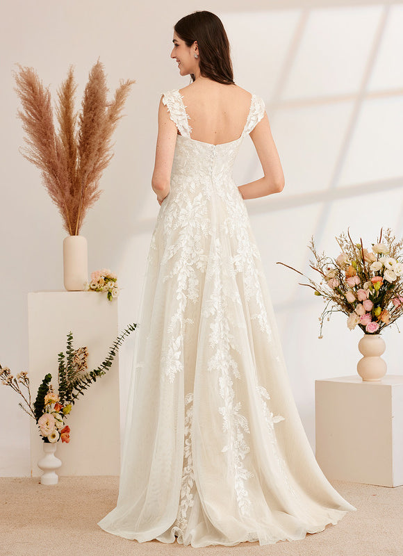 Robe Dentelle Tulle Scintillante - gallery 6