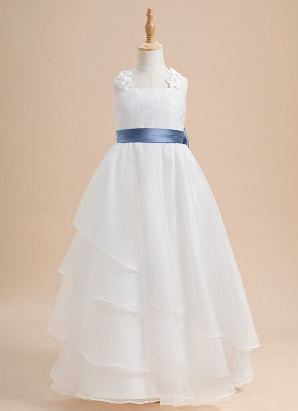 Robe Dentelle Blanche À Volants - gallery 3