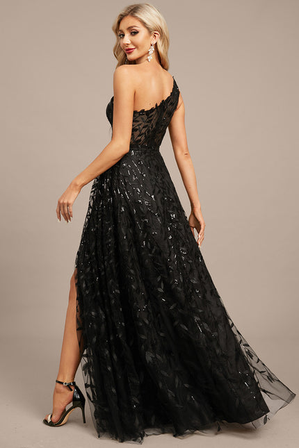 Robe Dentelle Noire Ornée - gallery 6