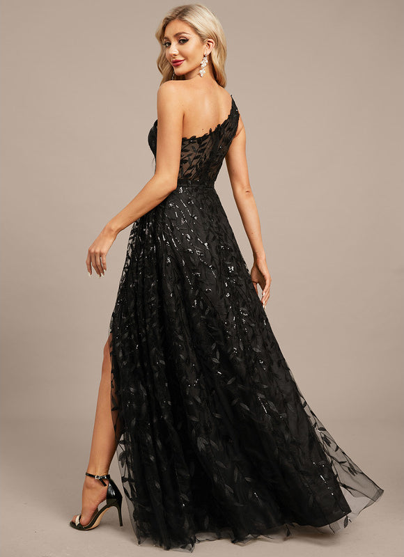 Robe Dentelle Noire Ornée - gallery 6