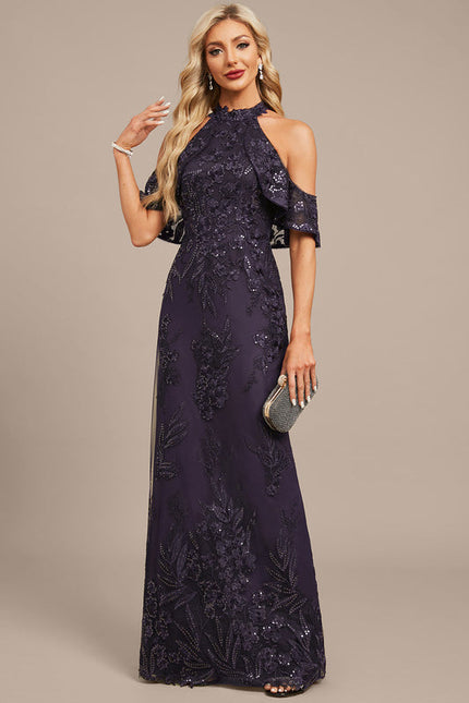 Robe Dentelle Soirée Pailletée - gallery 3