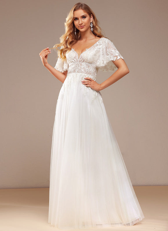 Robe Dentelle Éthérée Perlée
