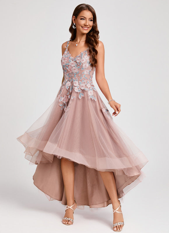 Robe Rose Poudre Dentelle