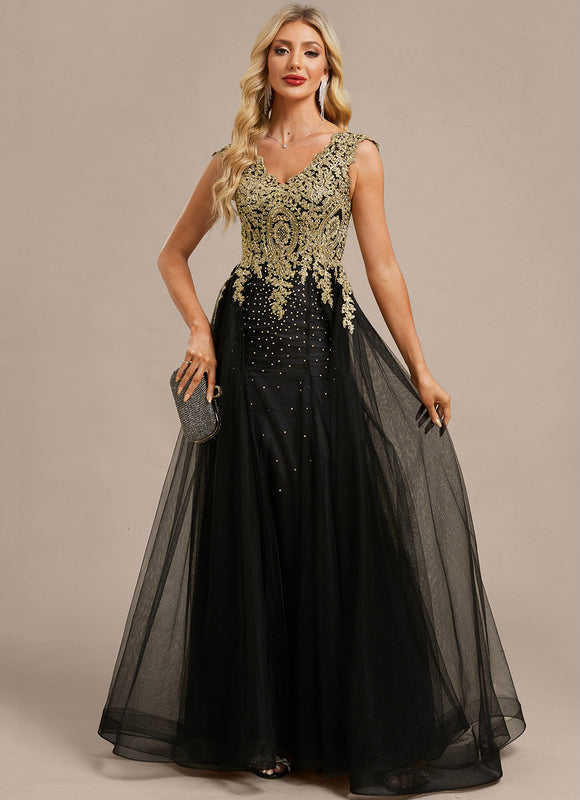 Robe Dentelle Transparente Longue - gallery 2