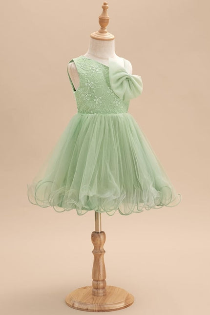Robe Dentelle Tulle Vert Pastel - gallery 2