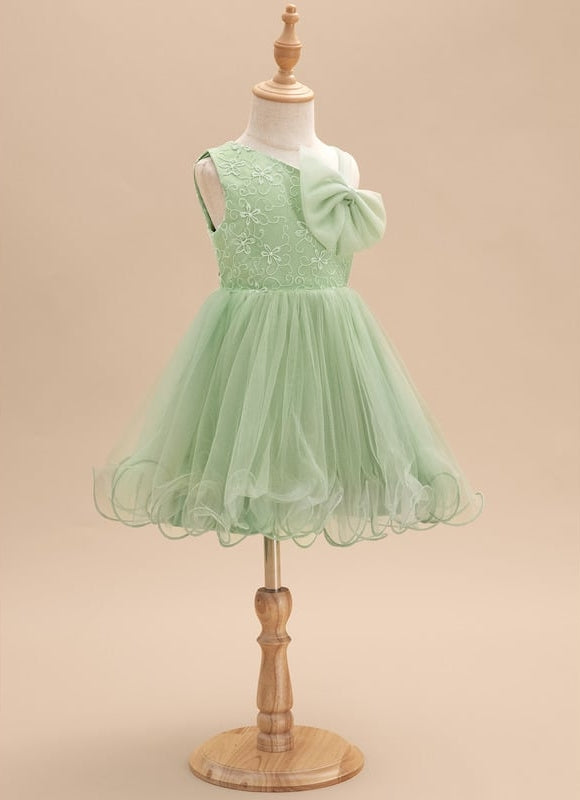 Robe Dentelle Tulle Vert Pastel - gallery 2