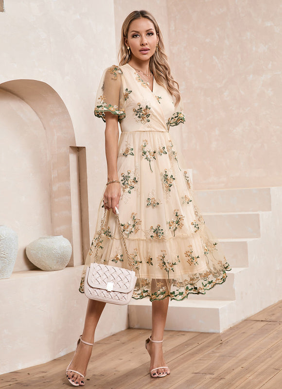 Robe Dentelle Brodée