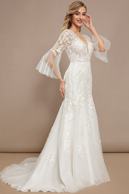 Robe De Mariee Voile Dentelle - gallery 2