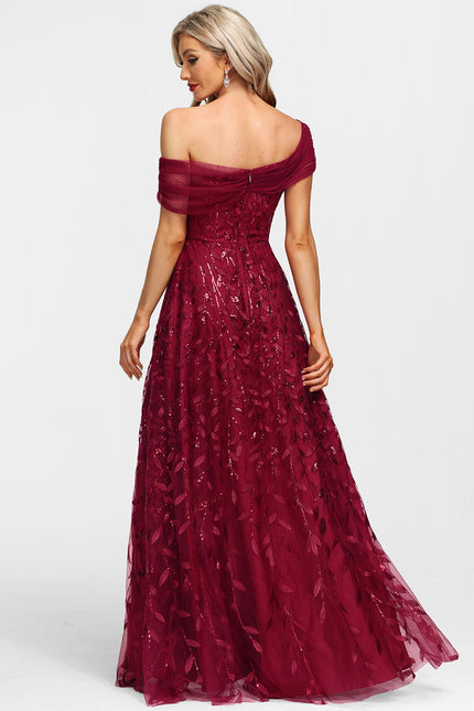 Robe Dentelle Bordeaux Florale - gallery 1