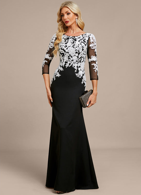 Robe Dentelle Élégante Noire - gallery 4