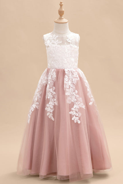 Robe Dentelle Tulle Marine Fleurie - gallery 2