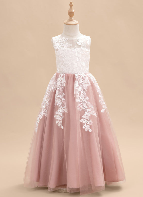Robe Dentelle Tulle Marine Fleurie - gallery 2