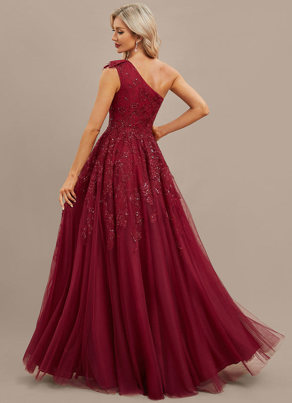 Robe Dentelle Bordeaux Scintillante - gallery 6