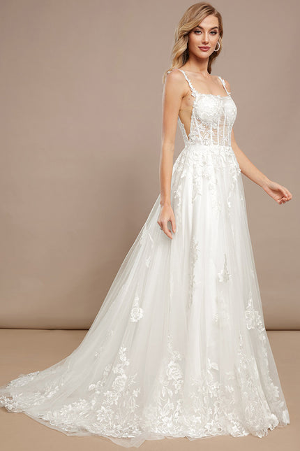 Robe Dentelle Princesse Tulle Floral - gallery 3