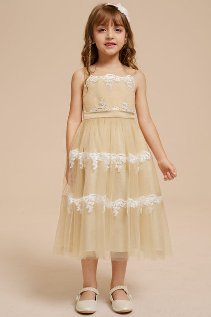 Robe Dentelle Dorée Délicate - gallery 5