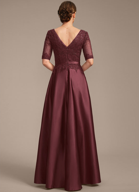 Robe Dentelle Mère Satinée Élégante - gallery 6