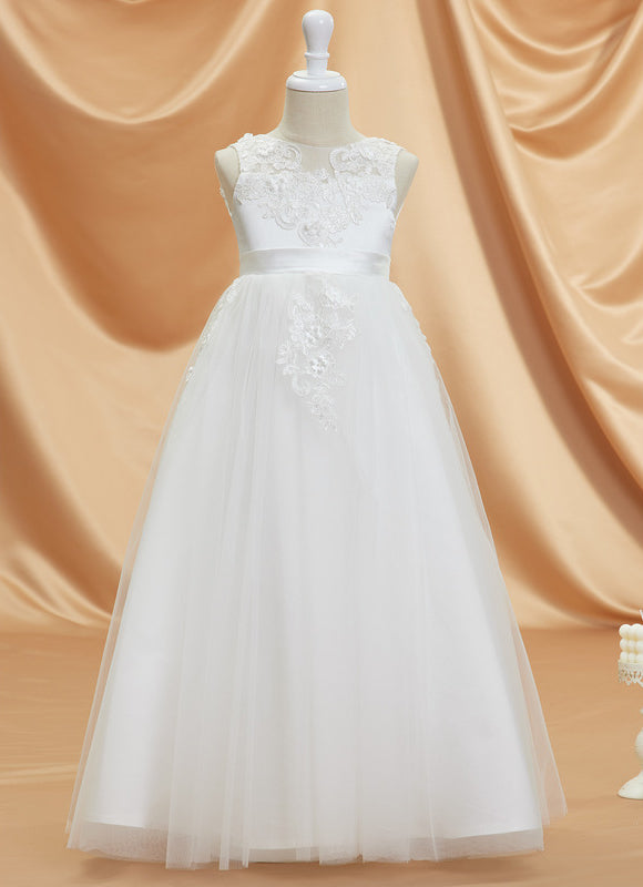 Robe Longue Blanche Dentelle Vintage - gallery 4