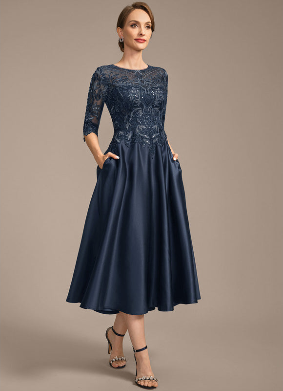 Robe Dentelle Mère Satinée Chic - gallery 5