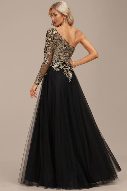 Robe Dentelle Tulle Asymétrique - gallery 6