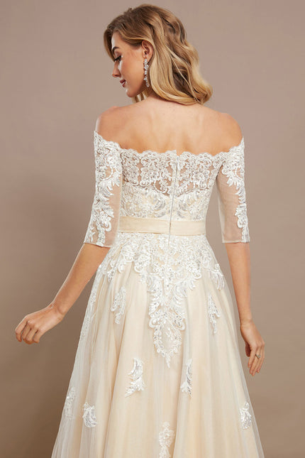 Robe Dentelle Princesse Tulle Ornée - gallery 4