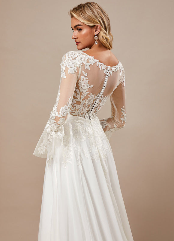 Robe Dentelle Fluide Élégante - gallery 5