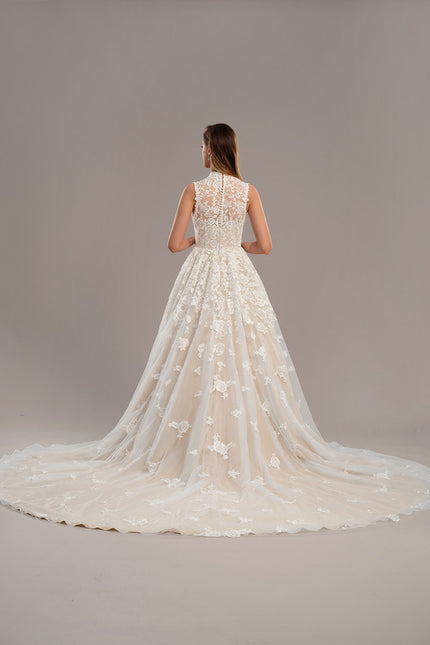 Robe Dentelle Nuptiale Brodée - gallery 4
