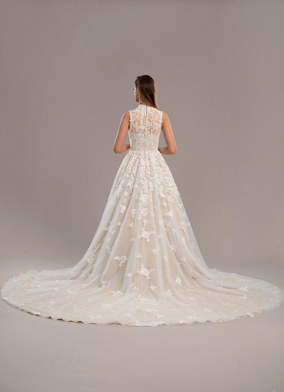 Robe Dentelle Nuptiale Brodée - gallery 4