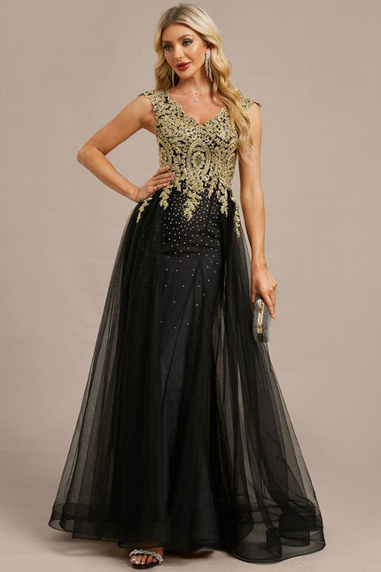 Robe Dentelle Transparente Longue - gallery 4