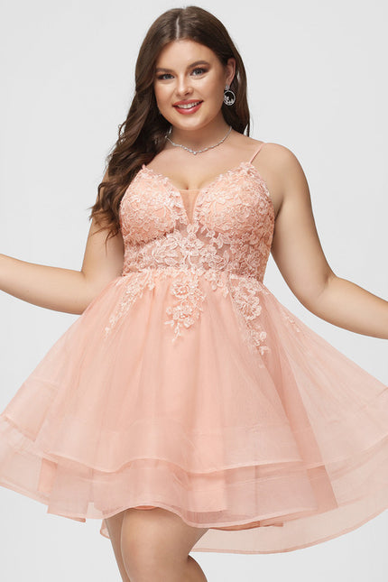Robe Dentelle Courte Tulle Floral - gallery 7