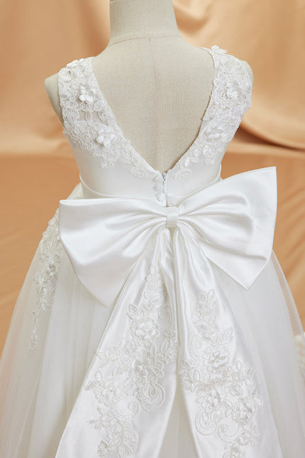 Robe Longue Blanche Dentelle Vintage - gallery 3