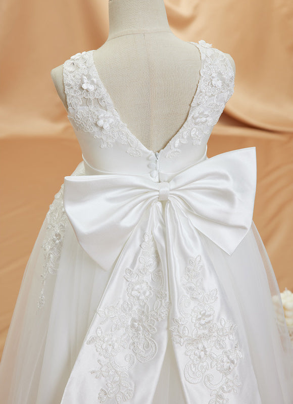 Robe Longue Blanche Dentelle Vintage - gallery 3