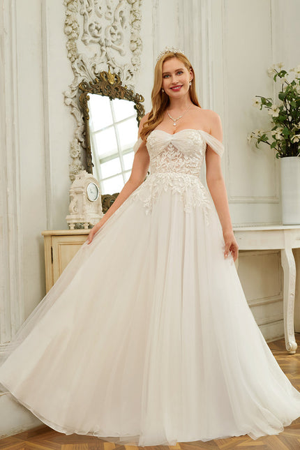 Robe Dentelle Epaule Dénudée - gallery 1